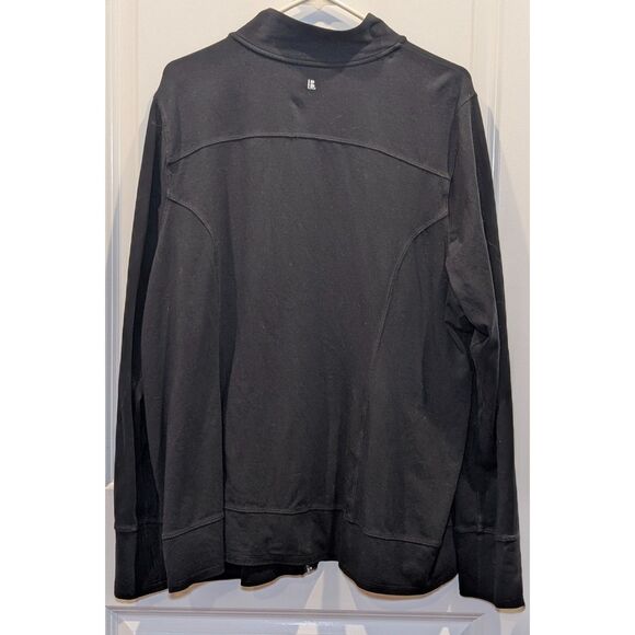 LB Active Lane Bryant Plus Size Jacket 26/28 Cotton Blend Moto Full-Zip - Picture 2 of 5